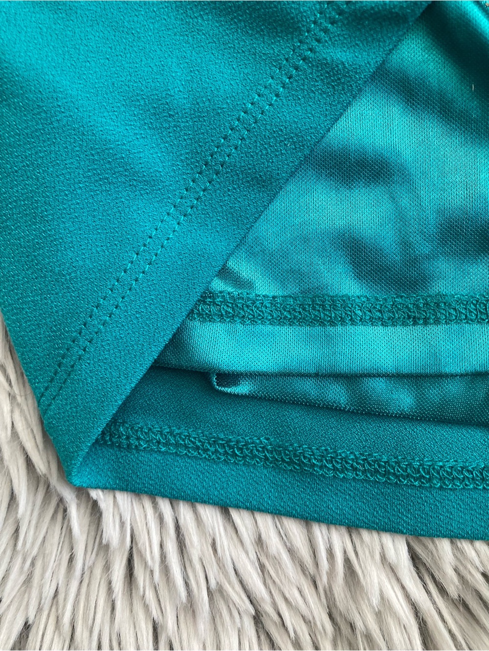 NWOT BCBG Teal Spaghetti-Strap Draped Pocket Mini Dress Medium Revolve - Picture 10 of 11